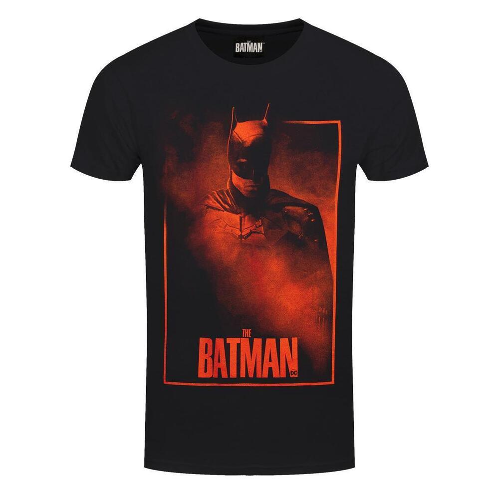 The Batman Red Smoke Mens Black Tshirt